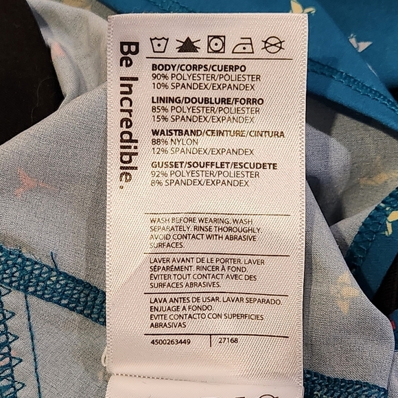 SUGOI Women's Fusion Skort size medium teal with origami print - Picture 15 of 16